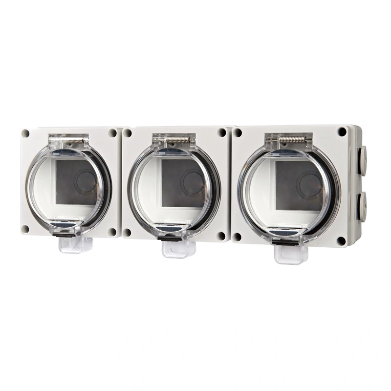 IP66 Series Isingapindi Mvura Socket 3 Modules Empty Enclosure