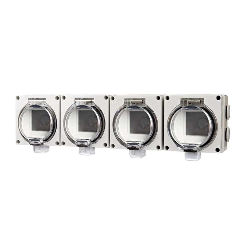 IP66 Series Isingapindi Mvura Socket 4 Modules Empty Enclosure